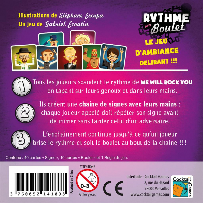 Jeu d"ambiance Rythme and Boulet