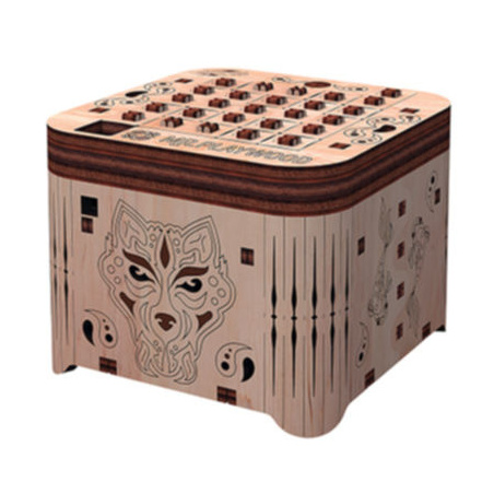 Boite a secret "Tigre" modele 3D mobile en bois