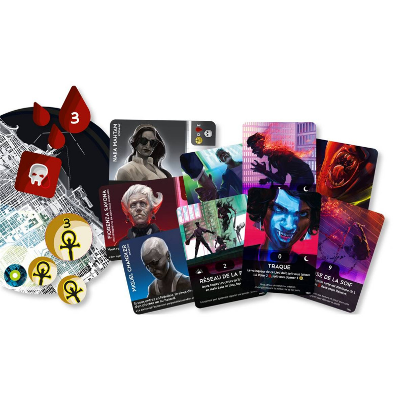 Jeu de cartes Vendetta vampire : la mascarade