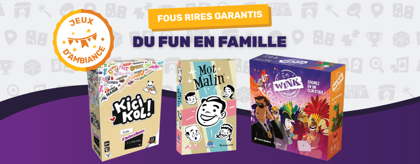 Trois nouveaux jeux d'ambiance en février